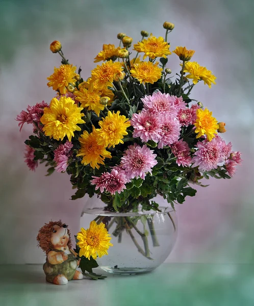 Букет Жовтих Квітів Хризантеми — стокове фото