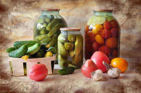 Still Life Different Vegetables Spices — Stock Photo, Image
