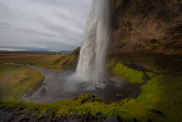 Καταρράκτη Στην Ισλανδία Στο Τοπίο Της Φύσης — Φωτογραφία Αρχείου