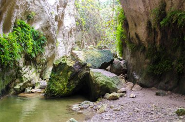 Dağlarda güzel bir şelale 