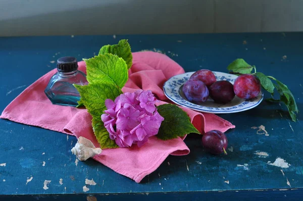 Stillleben Eines Straußes Frischer Rosa Blumen — Stockfoto
