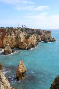 Portekiz 'in algarve kıyıları, lagos, algarve, Portekiz.