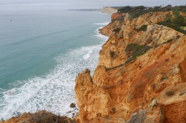 Portekiz 'deki güzel algarve kıyı manzaraları,