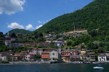 Como, İtalya - 3 Mayıs 0, 2 Mayıs 18: Como Gölü ve Lombardy Bölgesi 'ndeki Como Şehri, İtalya