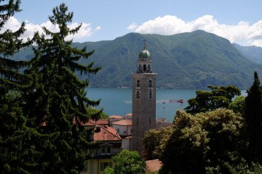 Como Gölü, İtalya. Güzel göl manzarası