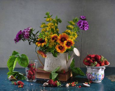 fresh flowers in a vase