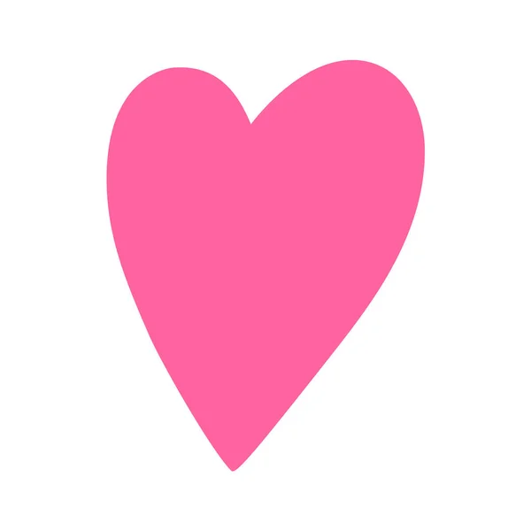 ピンクのハートドアは白い背景に隔離されています ペンで描かれた手書きの愛のシンボルシルエット 装飾スケッチのロゴイラスト — ストックベクタ