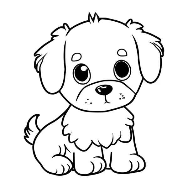 Cute Puppy Birthday Coloring Pages Drawing Kids Stock Vector by