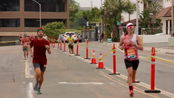 2023 Rock Roll San Diego Maratonu Morena Bulvarı — Stok video