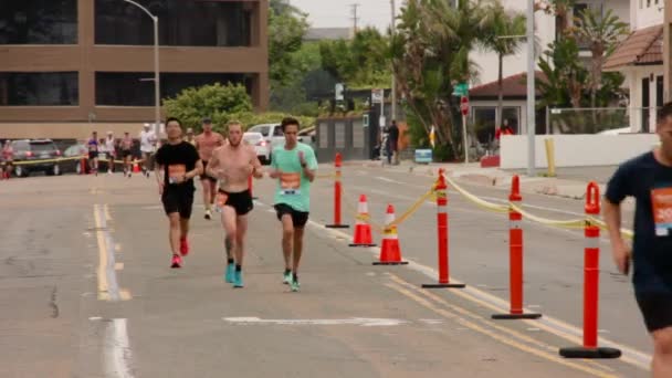 2023 Rock Roll San Diego Marathon Auf Dem Morena Blvd — Stockvideo