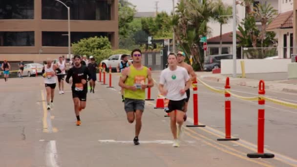 2023 Rock Roll San Diego Marathon Morena Blvd — Stock Video