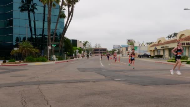 2023 Rock Roll San Diego Marathon Morena Blvd — Stock video