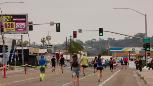 2023 Rock Roll Maratona San Diego Morena Blvd — Vídeo de Stock