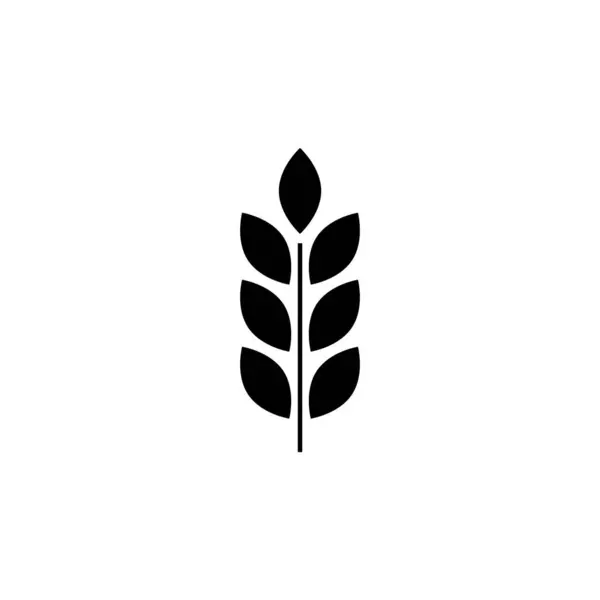 Tahıl ya da buğday sembollü glütensiz ikon. Gıda alerjisi etiketi ya da logosu. Vektör çizimi. Glüten belirtisi yok. Glütensiz ekmek etiketi.