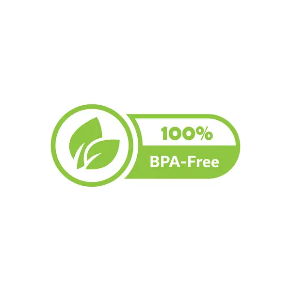 BPA ücretsiz yuvarlak sembol. BPA ücretsiz etiket, çıkartma, pul, logo ya da amblem. Organik