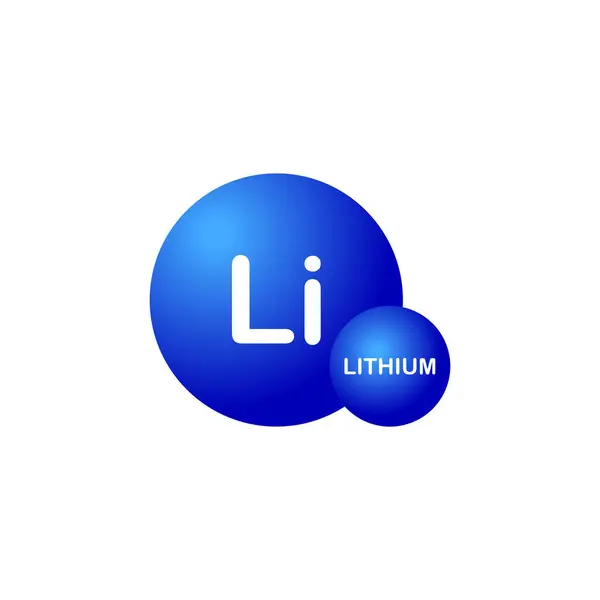 Lityum element simgesi. Lityum molekülü. Li elementi Kimya ve bilimsel araştırma kavramı