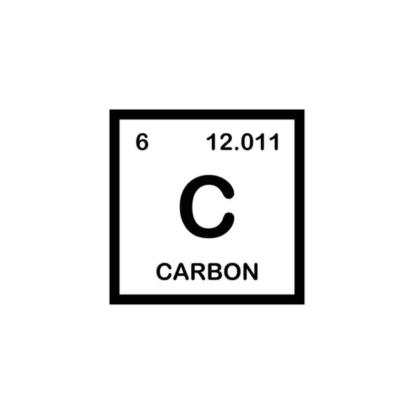 Karbon, kimyasal element. Periyodik tabloda karbon simgesi ya da imza. C kimyasal işareti. Vektör. Kimya konsepti