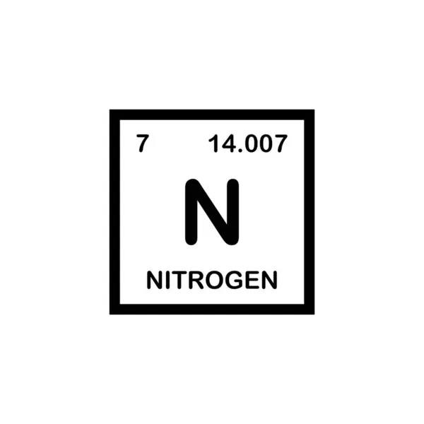 Nitrojen, kimyasal element. Periyodik tabloda azot simgesi ya da imza. Kimyasal işaret. Vektör. Kimya konsepti
