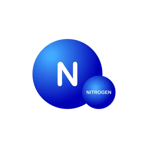Nitrojen, kimyasal element. Periyodik tabloda azot simgesi ya da imza. Kimyasal işaret. Vektör. Kimya konsepti