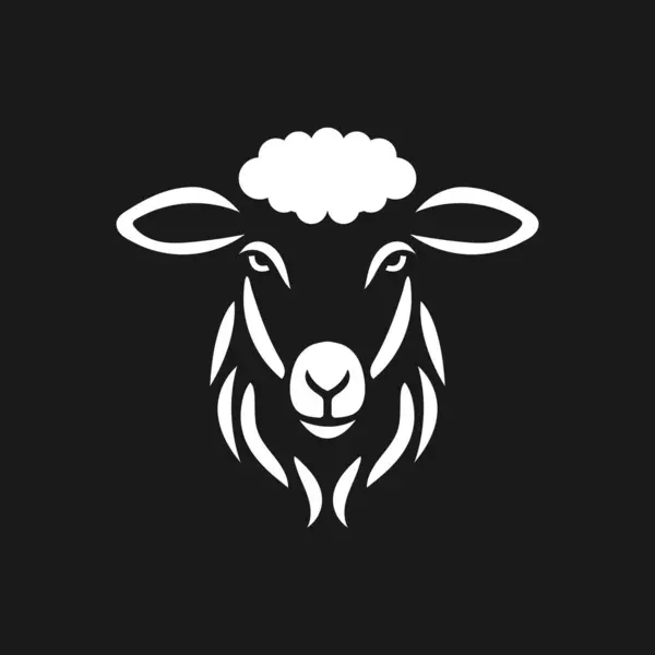 Koyun logosu, simge. Koyun silueti. vektör