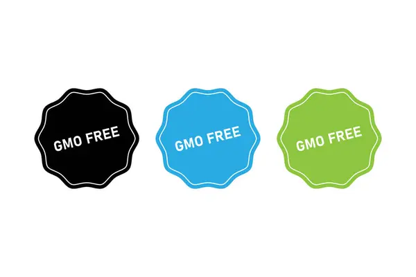 Gmo 'suz ürün. % 100 gmo ücretsiz logo, çıkartma, etiket ya da gıda paketleme pulu. Gmo ücretsiz ürün.