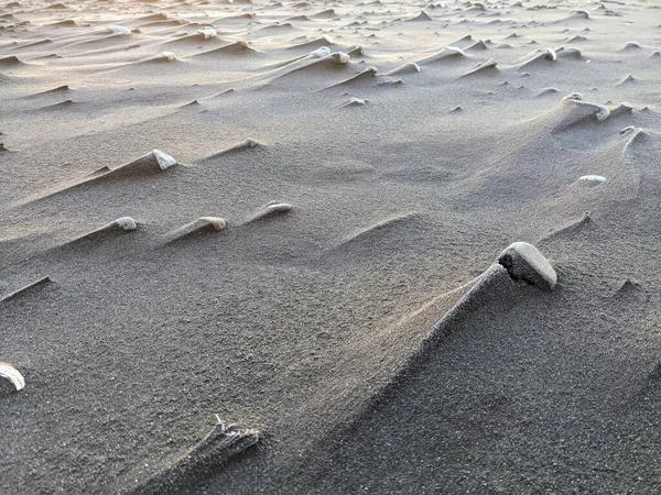 Ветреный Пляж Камни Исландии — стоковое фото