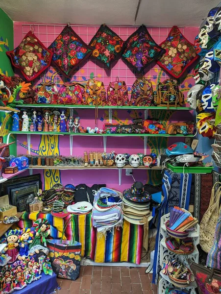 Colorido Mercado Artesanías Mexicanas Puesto —  Fotos de Stock