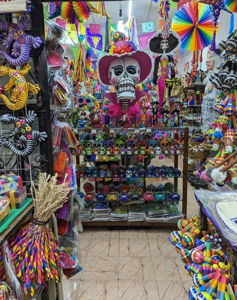 Tienda Calaveras Artesanía Mexicana Mercado Ciudad México —  Fotos de Stock