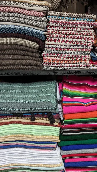 Textiles Mexicanos Hechos Mano Mercado —  Fotos de Stock