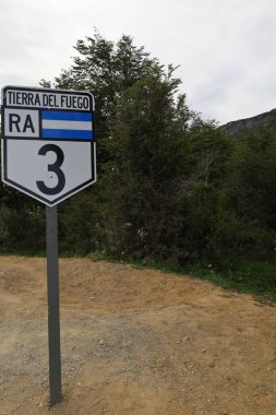 Tierra del Fuego Arjantin 3 rota işareti