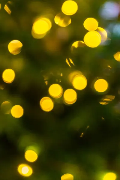Blurred Points Light Christmas Tree Background Image Lights Glow Dark — Stock Photo, Image