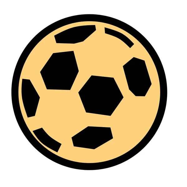 Ilustración Icono Pelota Fútbol Moderno Estilo Diseño Plano Minimalista —  Fotos de Stock