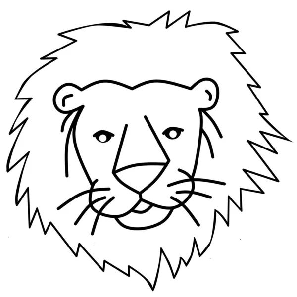 Tête Lion Modèle Logo Illustration Illustration Conception — Photo