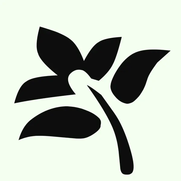 Icono Hoja Icono Dibujo Hoja Natural Leaf Sign Symbol Black — Foto de Stock