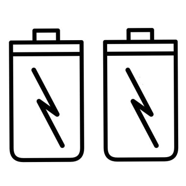 Vektör grafik ilüstrasi, ikon baterai 'yi ayarlayın. Tingkat Pengisya baterai. ikon Pengisya baterisi