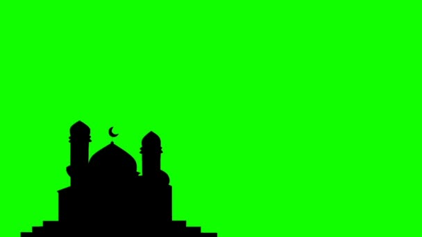 Geanimeerde Ramadan Kareem Achtergrond Banner Met Groene Kleur Geschikt Voor — Stockvideo