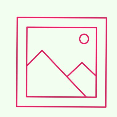 Galeri basit simge vektör illüstrasyonu