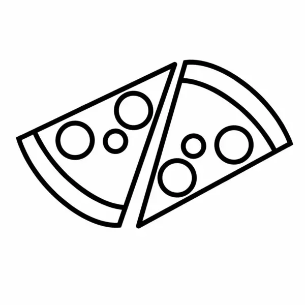 Icono Rebanada Pizza Estilo Vector Gratis — Vector de stock