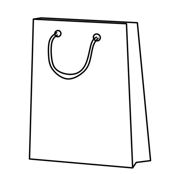 Ilustración Boceto Simple Una Bolsa Compras — Vector de stock