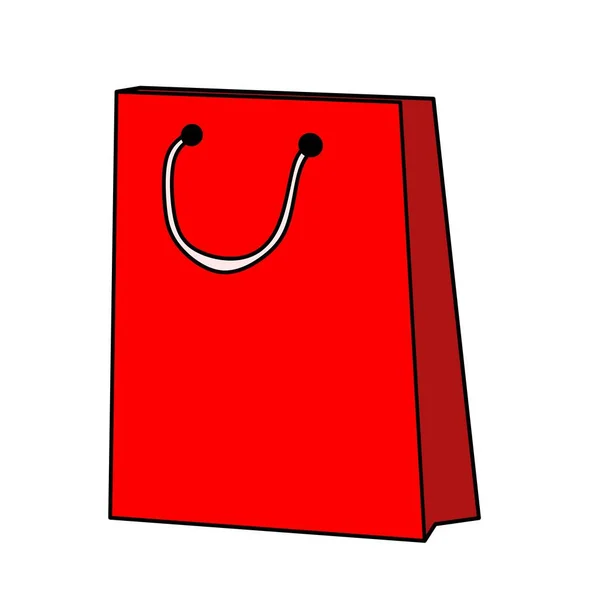 ショッピングバッグの簡単なスケッチイラスト — ストックベクタ