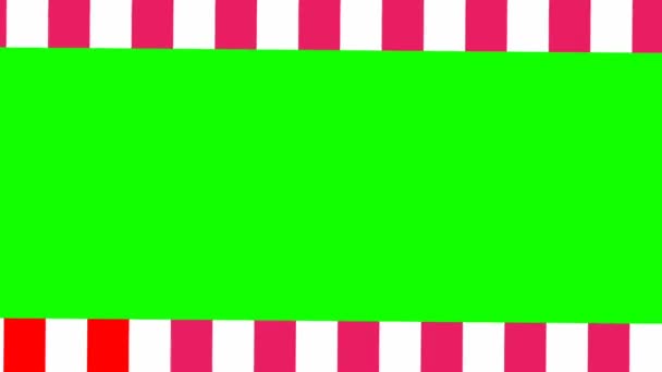 Bandiera Rossa Bianca Sfondo Animato Schermo Verde Adatto Uso Negli — Video Stock