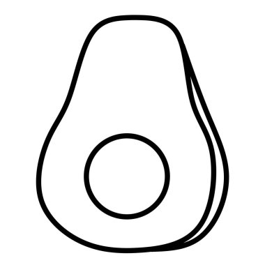 yiyecek meyvesi avokado ana hatları simgesi