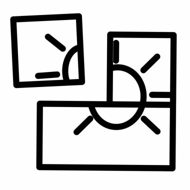 Oluşan güneş ile bulmaca vektör illüstrasyonu, beyaz ekranı koruyor