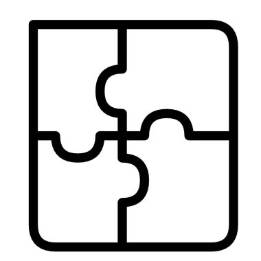 Siyah ve beyaz bulmaca. Şekilleri farklı. Tasarım sorunlarını çözmek için uygun. Stok vektör illüstrasyonu.