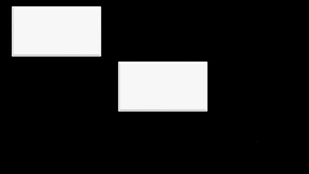Firemní Hierarchie Organogram Graf Infografické Ikony Černém Pozadí Grafické Prvky — Stock video