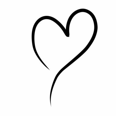 Kalp işaretini seviyorum. Sevgililer Günü 'nün romantik sembollerinin, tutkunun ve evliliğin temsilcisi. Tişört tasarımları ve davetiye kartları için uygun