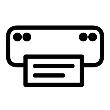 Yazıcı. Beyaz arkaplanda İnce Satır Vektör Simgesi Yazıcı