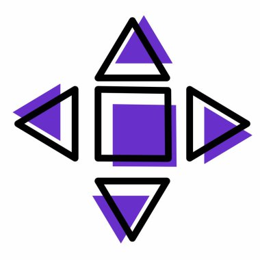 Yönlendirme düğmeleri. Beyaz Arkaplanda Satır Simgesi.