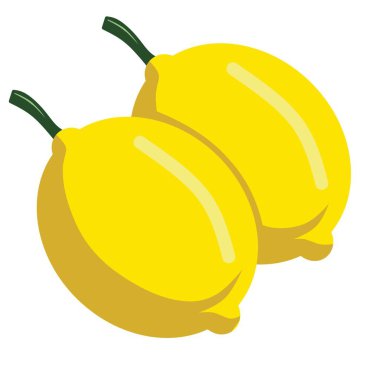 Taze limon vektör çizimi, canlı limon vektör sanatı. Beyaz bir arkaplanda