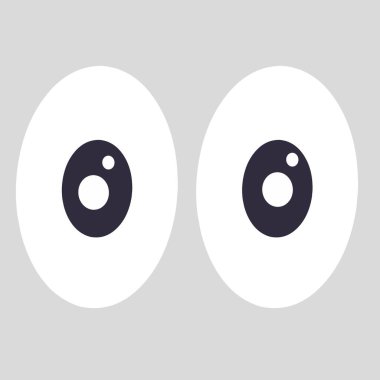 Gözlerin dört gözle bekliyor. Beyaz bir arkaplanda